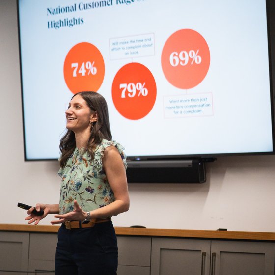 ATHENA speaker presenting